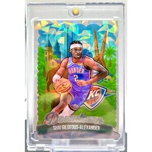 Shai Gilgeous Alexander SP Cracked Ice Holographic Custom Downtown OKC Card